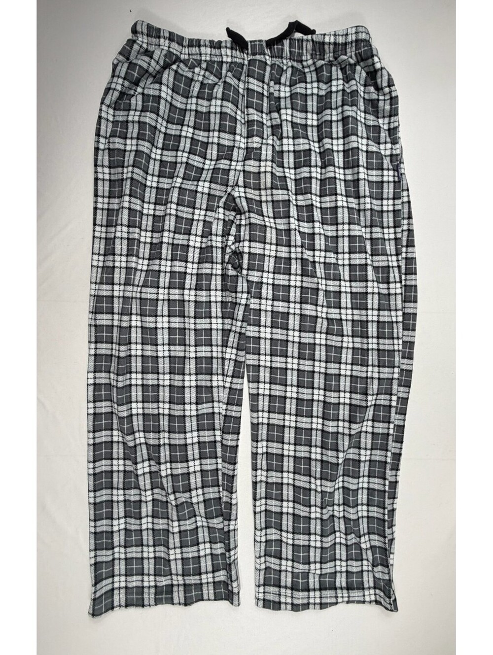 Izod Men's XL Sleepwear Lounge Pants Black and White Plaid
